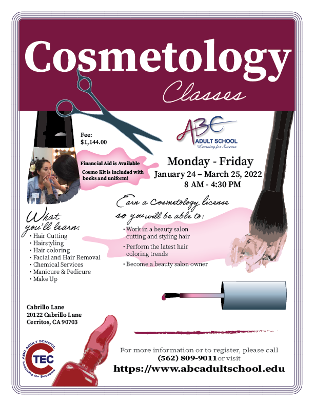 Cosmetology Classes Flier Design